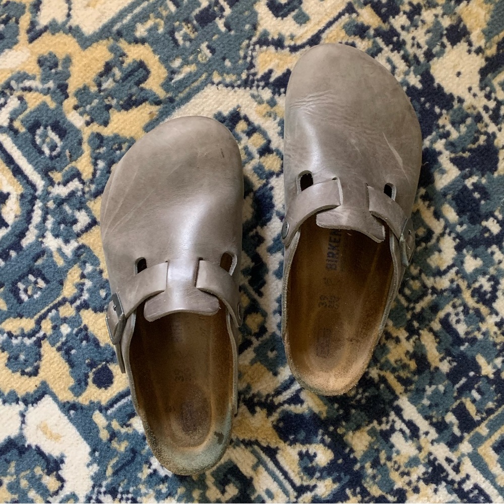 Birkenstock Boston clog grey leather